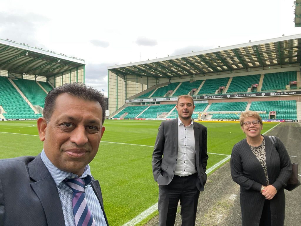 Had a good discussion about the season ahead and community work with Hibernian FC new Chief Executive Ben Kensell.