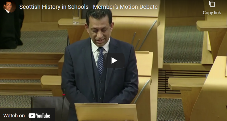 Scottish History in Schools – Member’s Motion Debate
